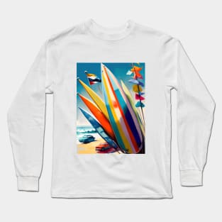 French Atlantic Surfer Beach with cars riding on it Long Sleeve T-Shirt